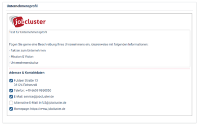 Profil anlegen