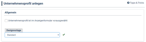 Profil anlegen