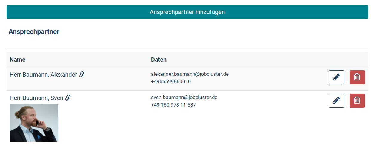 Ansprechpartner-Pool