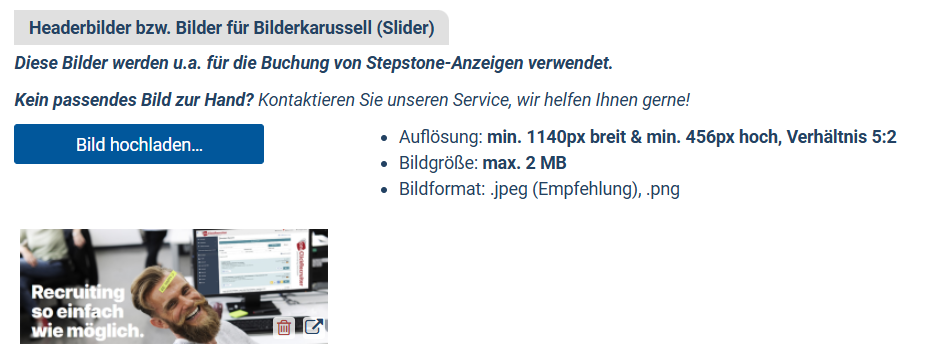 Headerbilder Zusatzkategorisierung